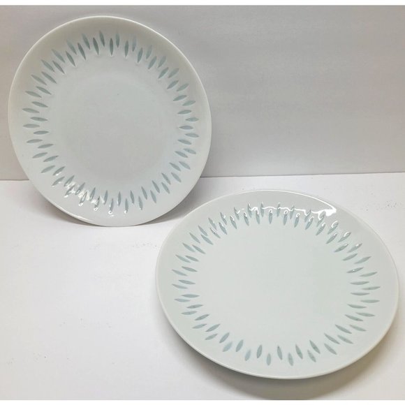Lot of 2 Arabia of Finland 6" Plate Vintage White Rice (Grains) Porcelain - Picture 1 of 5